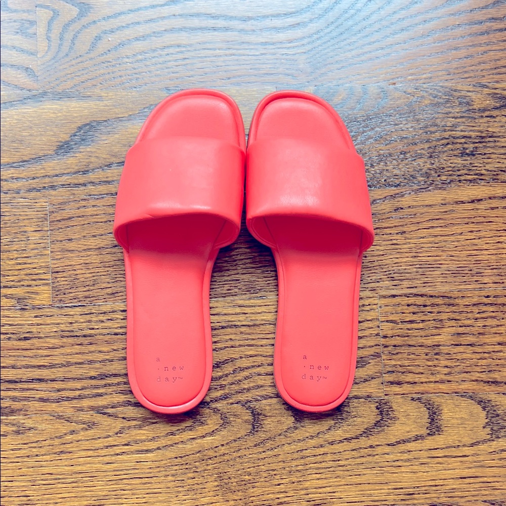 A New Day Bright Pink Slide Sandals